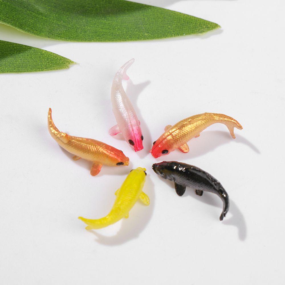 Doll Accessories Round Square Tank Pretend Play Mini Koi Fishing Rod Fishing Net Miniature Goldfish