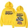 2026 new comic retro style hip hop 2D printed pattern hoodie, men's and women's fashion casual sweatshirt