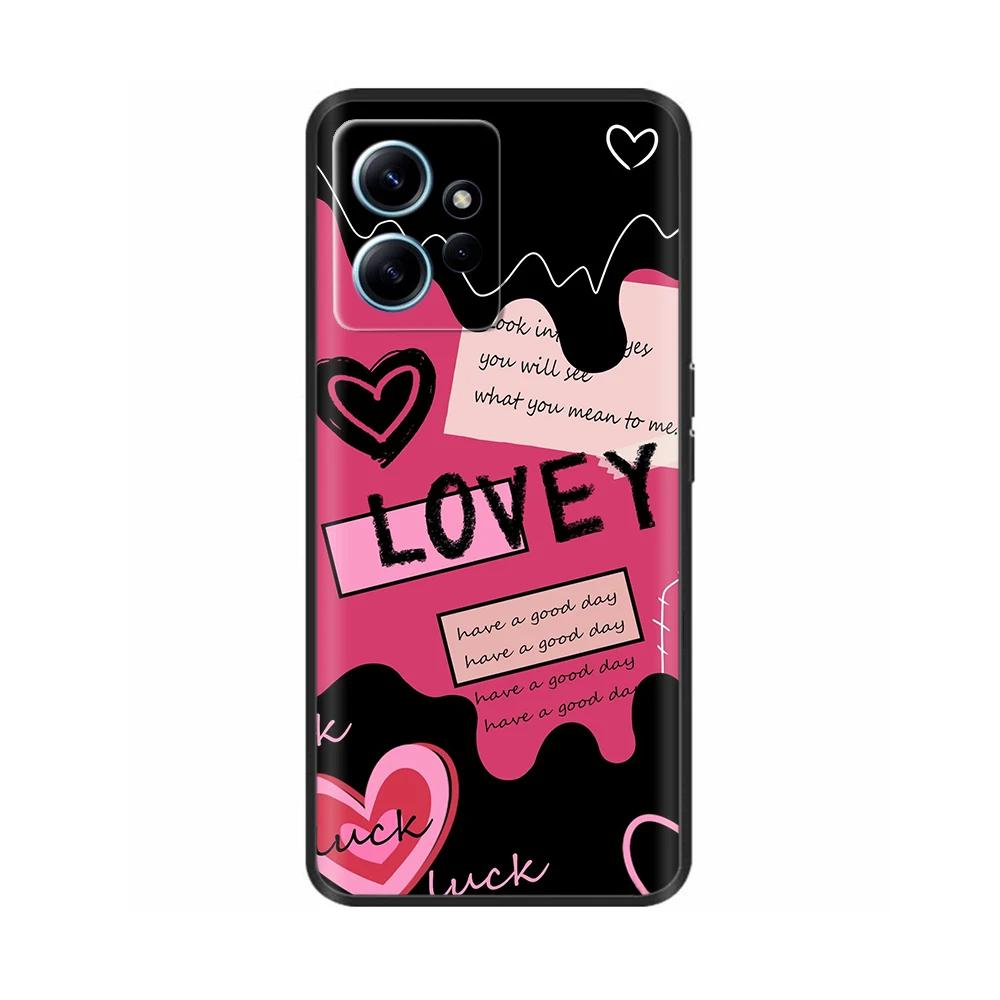 For Xiaomi Redmi Note 12 4G Case Cute Painted Flower Back Cover Full Protection Soft TPU Coque For Redmi Note 12 4G Phone Cases