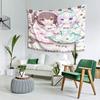 VIKAMA Kawaii Cute Girl Tapestry Bedroom Dormitory Wall Hanging Atmosphere Aesthetic Decoration Home Decoration