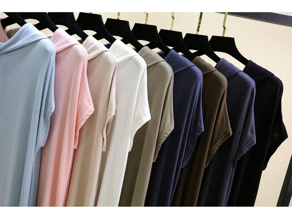 Γυναικείο Μπλουζάκι με Κουκούλα, Μοντάλ, Κοντομάνικο, Αντηλιακό - Άνοιξη/Καλοκαίρι, Μεγάλο Μέγεθος, Στενό, Καθημερινή Άνετη Εφαρμογή