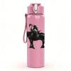 1PC Horse western dark silhouette print 750ml colorful plastic sports water bottle leakproof pop up lid with straw for outdoor work home use
