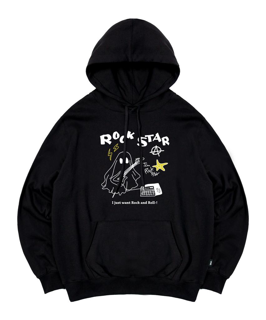 Ghost Rockstar Print Hoodie Black