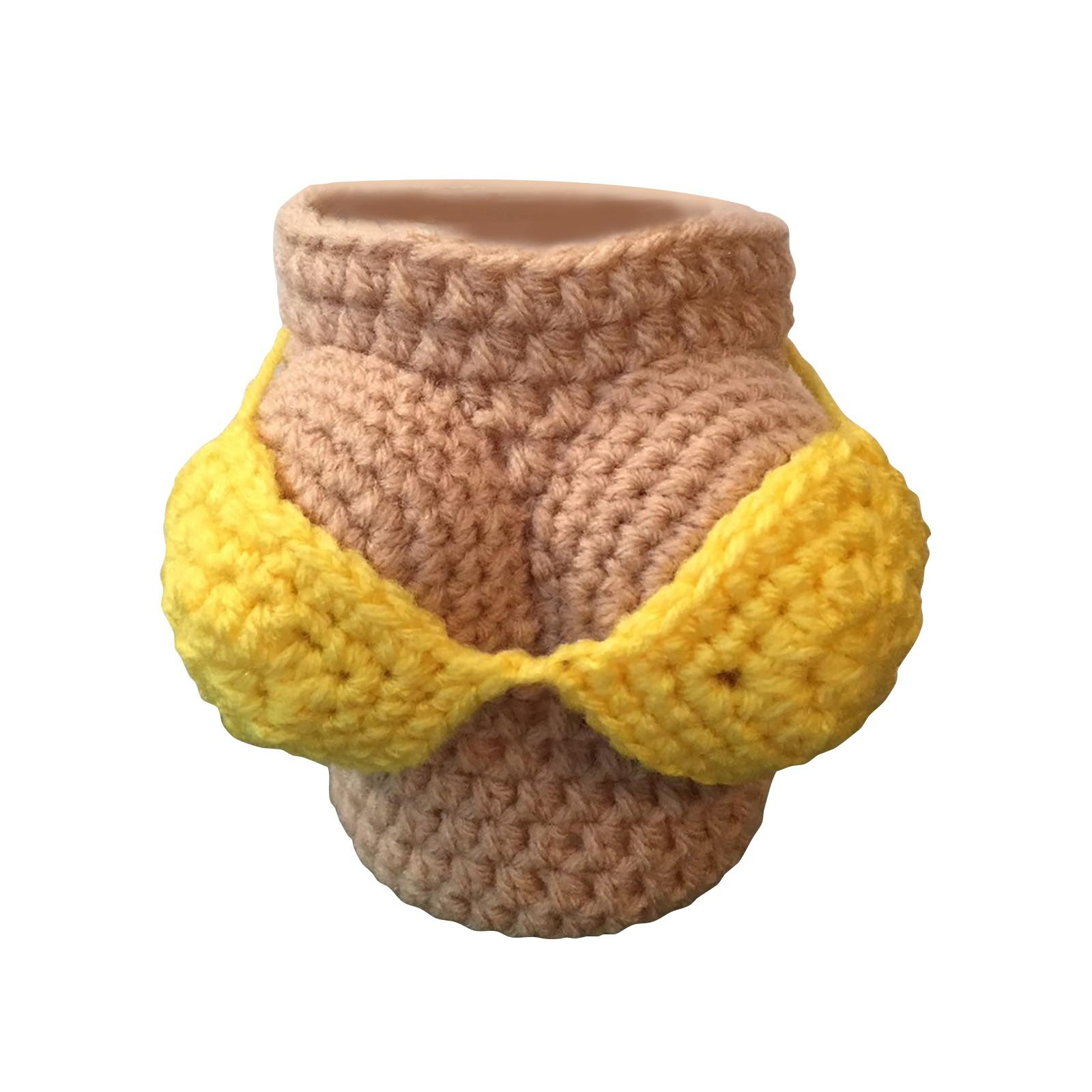 

Вязание крючком подходит для пивных бутылок, газированных напитков, сексуальных топов бикини H