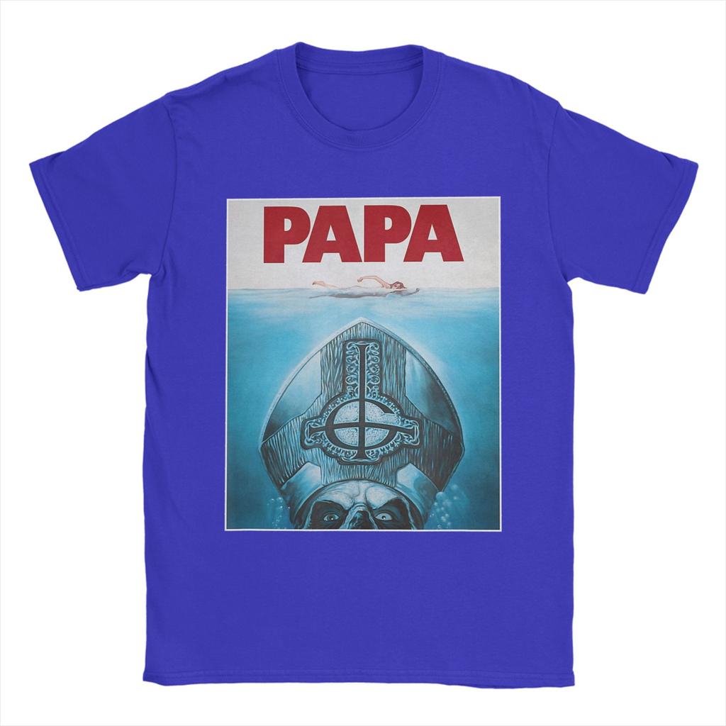 Ghost Band Papa Poster T-Shirts Men  Unique 100% Cotton Tee Shirt O Neck Short Sleeve T Shirts Classic Clothing