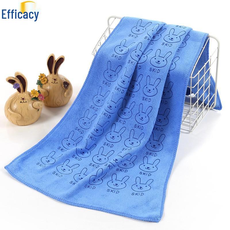 Serviette Cheveux Microfibre Dessin Animé Lapin - Douce, Douce pour la peau, Absorbante, Serviette pour enfant