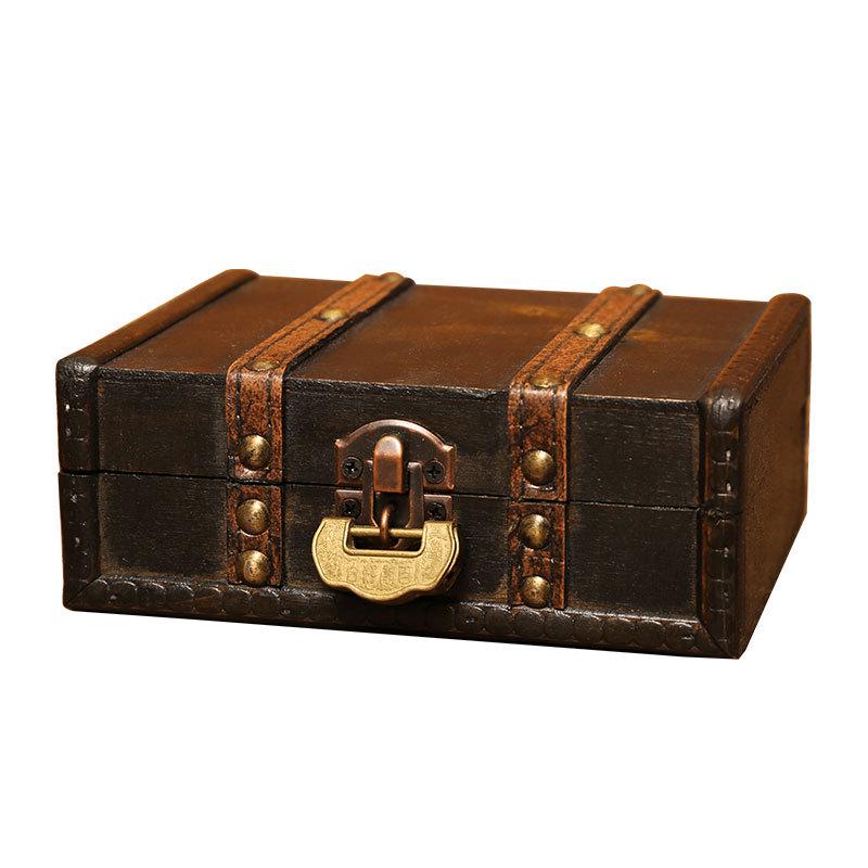 Exquisite Wooden Antique Jewelry Storage Box - Dustproof and Clutter-Free