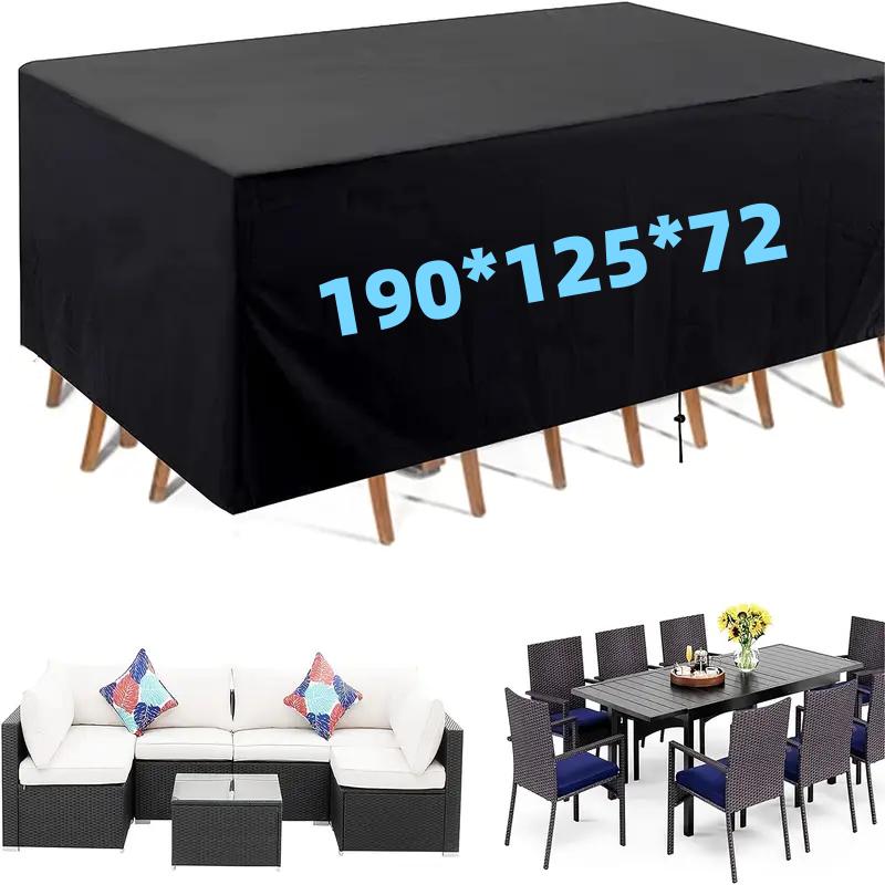 Heavy-Duty Outdoor Patio Sofa Cover with Drawstring Closure – Designed for Outdoor and Patio Furniture Protection