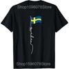 Funny Sweden Gift Flag Sverige Vintage Swedish T Shirts Men Cotton Humor Streetwear Tee Shirt Short Sleeve Unisex Loose Clothing