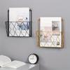 1PCS Metal Wall Mounted Magazines Newspaper Storage Rack for Home Office Books Newspapers Files Folder Display Stand