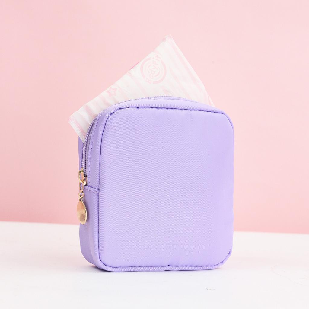 1pc Travel Cosmetic Bag Makeup Case for Women Girls Students Women's Multi-Color Portable Sanitary Napkin Storage Bag