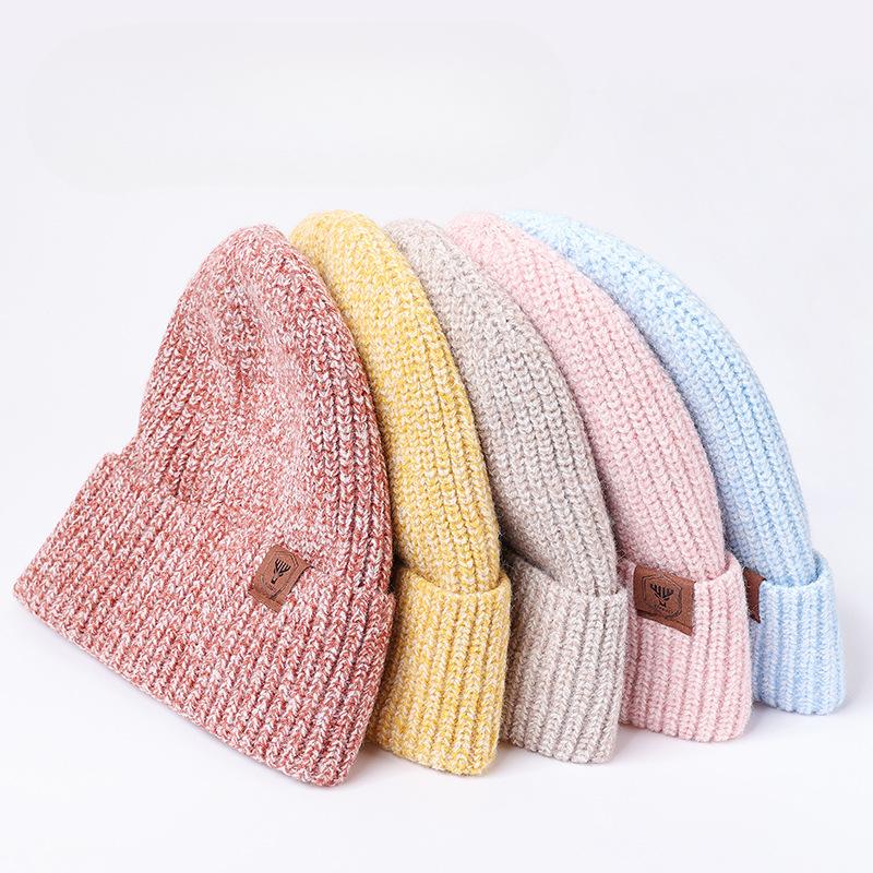 Aozhe Wool Hat for Women In Autumn and Winter Korean Style Fashion and Versatile Warm and Loose Knitted Hat Showing Small Face