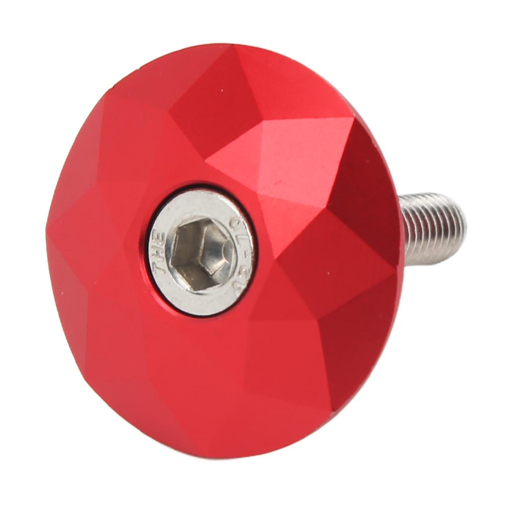 CANSUCC Aluminum Alloy Bike Stem Top Cover Pressure Resistant Bike Headset Top Cover with Screw for Cycling Red
