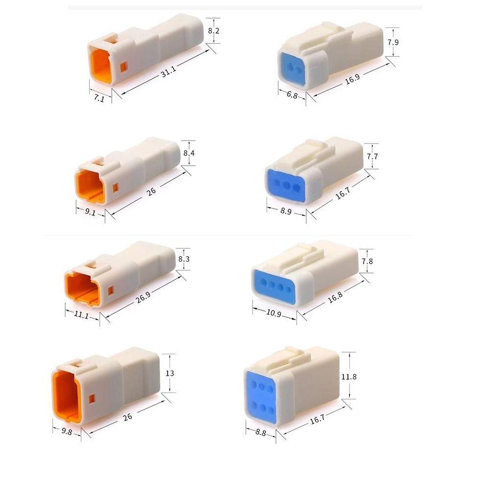 2 3 4 6 8 pin Automotive Waterproof Cable Connector JWPF-VSLE-S Car Connectors