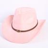 Popular European and American classic suede western cowboy hat men's and women's fashion LO style peach heart cowboy hat