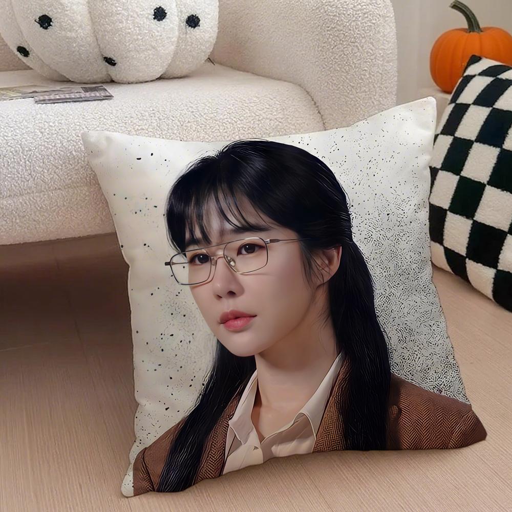 Actor Sweet YYoo Inna Cushion Cover Throw Pillow Cover Hidden Button Durable Polyester Chair Cushion