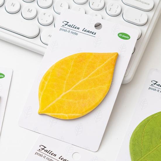 Leaf-Shaped Sticky Notepads Removable Memo Pads Paper Sticker Pads Anti-Forgetting Reminder Note for Home Wall Photo DIY Decoration