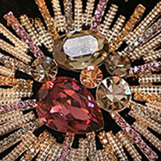 Brooch Flower Shape Unisex Rhinestone Decor Retro Bag Suit Coat Collar Hat Scarf Decoration Clothes Pin Party Prom Bride Wedding Garment Jewelry