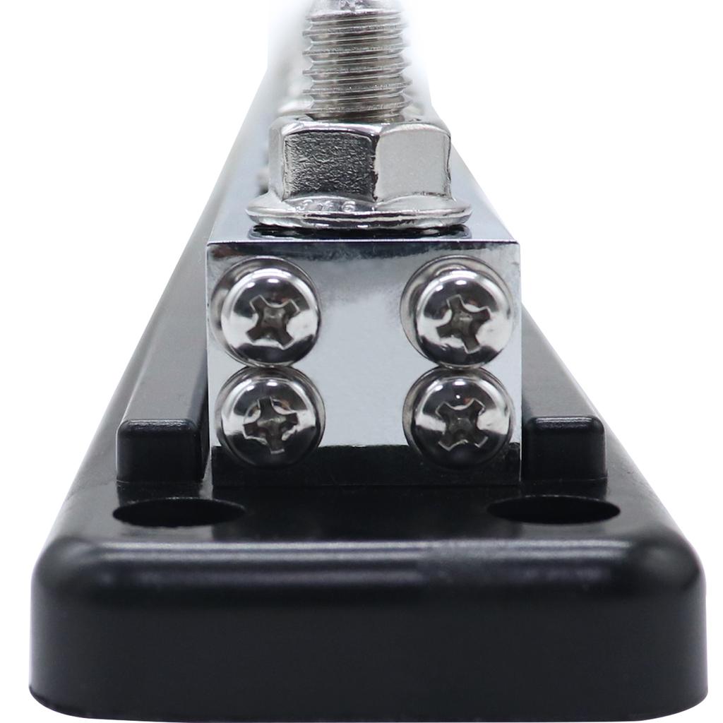 Bloco de Distribuição de Energia de Barra de Barramento de Cobre de Alta Resistência 600A 8xM10 (3/8 ") Terminais com Tampa Barra de Barramento de Bateria para Carro Caminhão Barco