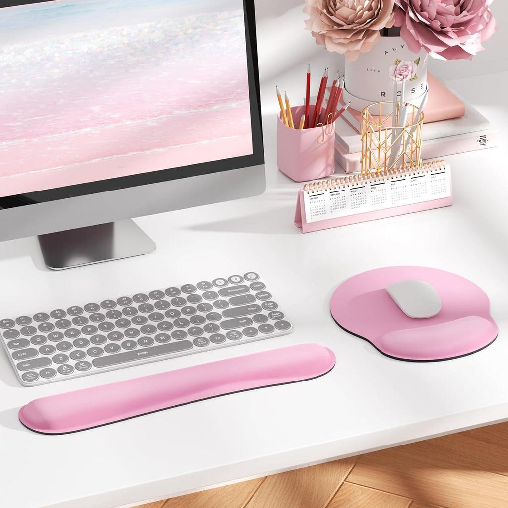 Chránič zápěstí z paměťové pěny CrossBorder: Odolná proti nečistotám, pomalu se odrážející opěrka ruky pro používání myši a klávesnice