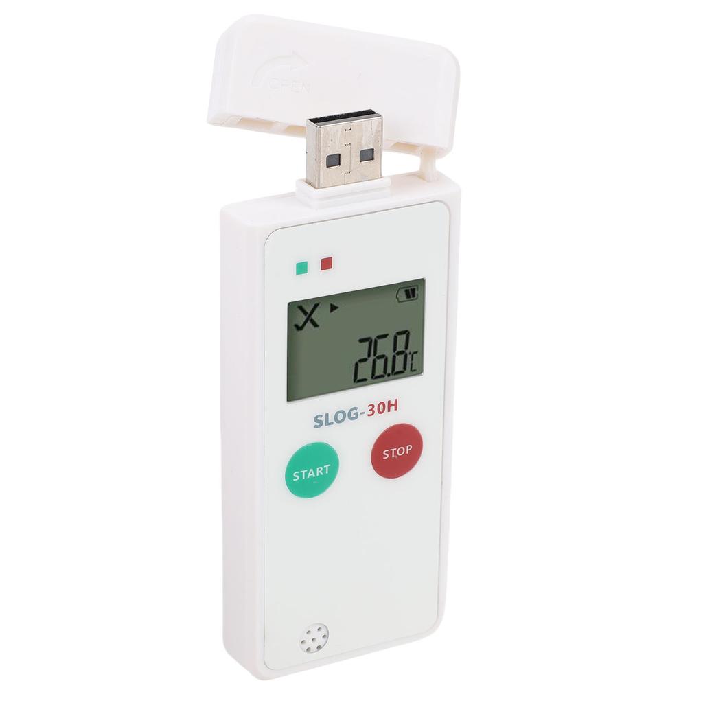 Reusable Temperature Humidity Data Logger High Accuracy USB Digital Temperature Recorder with PDF CSV Reports 65000