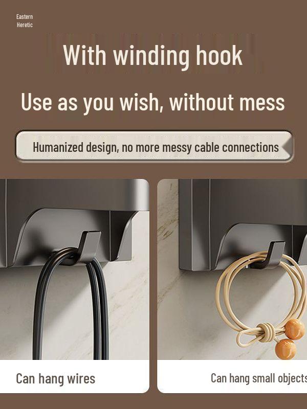 Wall-Mounted Hair Dryer Holder with Shelf