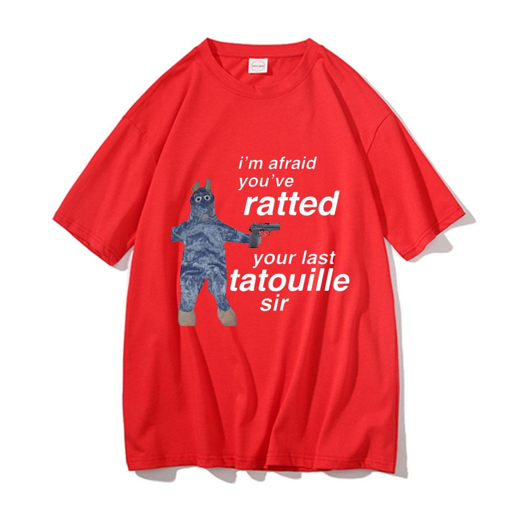 

Fashion Ratatouille Graphic Print T Shirt Im Afeaid Youve Ratted Your Last Tatouille Sir T-shirts Funny Mouse Tshirt Women Tees M