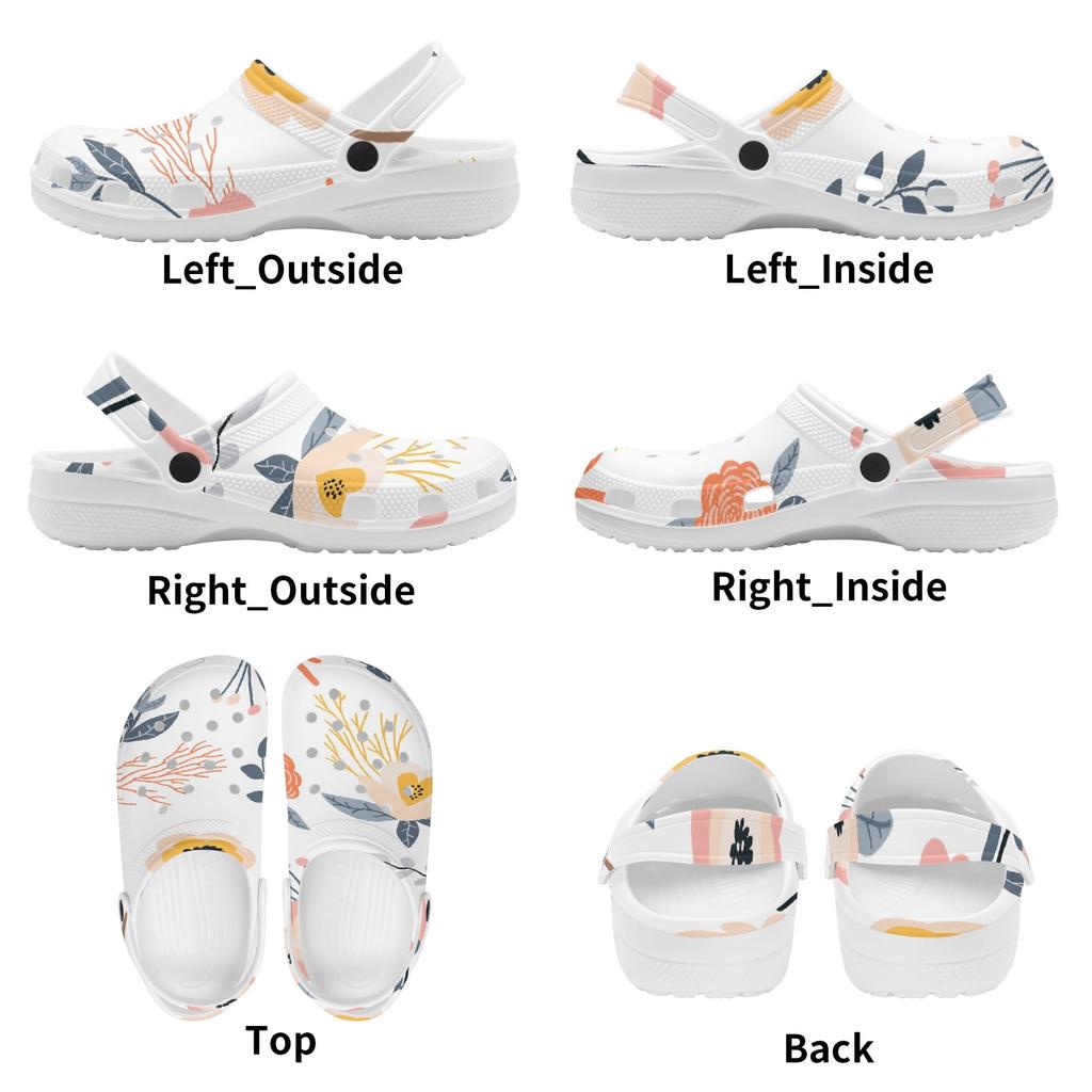 Bright Printed EVA Travel Clogs Unisex Ventilated Soft Travel Use Slip On Beach Garden Daily Walking Leisure Sandals Beach Wear