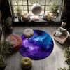 Purple Pattern Round rug,Carpet Rug for Living Room Bedroom Playroom ,Non-slip Floor Mat,Holiday Gifts and Birthday Gifts.