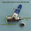 Three-Way Water Purifier Valve with 4 to 2 Points, 3 Points, and 2.5 Points Options - Internal/External Threads.
