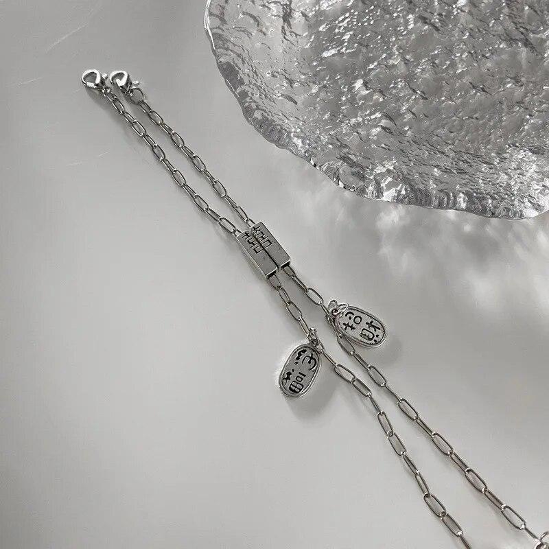 2Pcs/Set Retro Magnet Couple Bracelet for Women Men Fashion Lucky Magnetic Bracelet Brings Good Luck And Wealth Jewelry Gifts