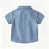 Boys' Cotton Short Sleeve Shirt Color Collared Casual Top for Everyday Outfits