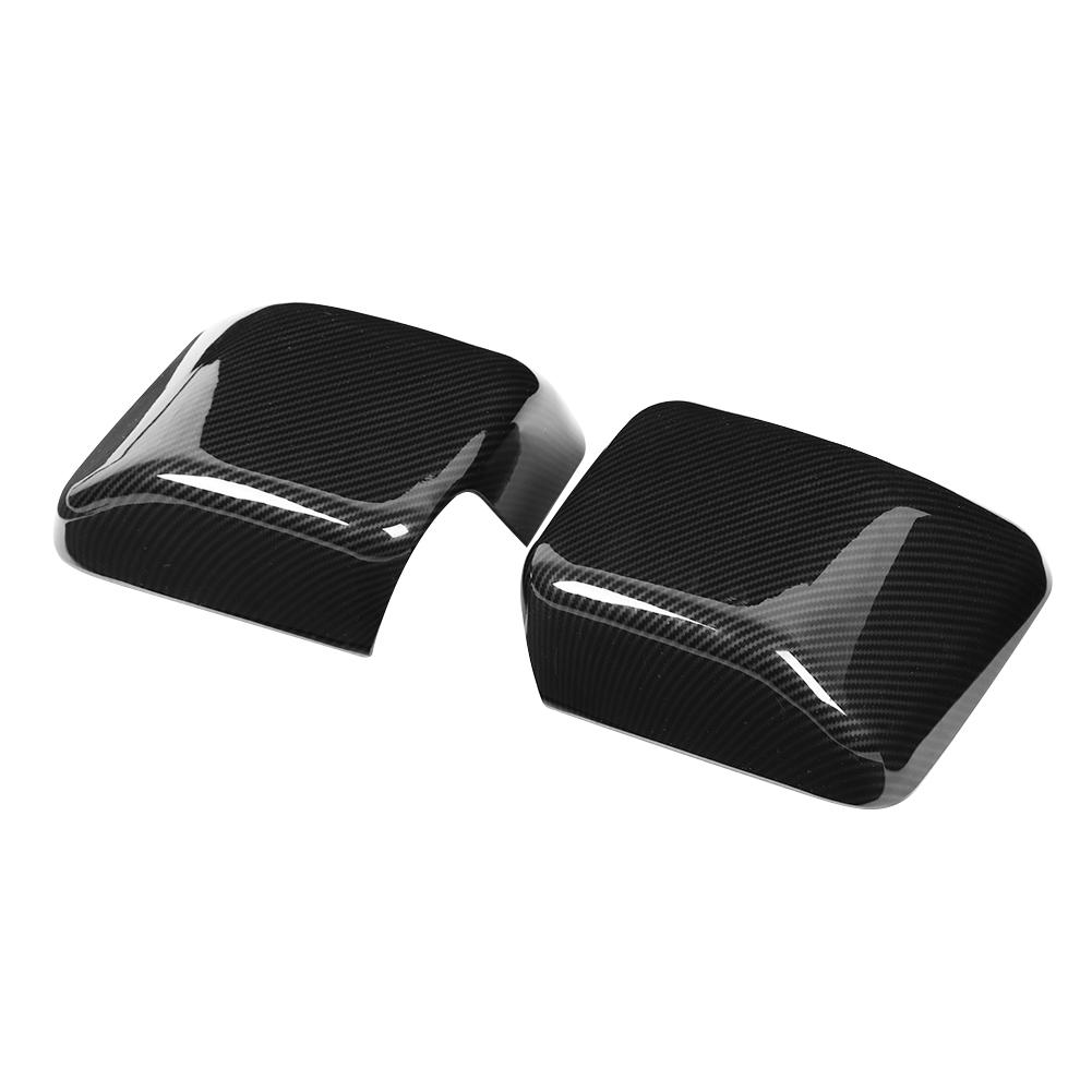 2pcs Side Wing Rear Mirror Protector Rearview Cover Trim Fits for   JL 2018+(Carbon   )