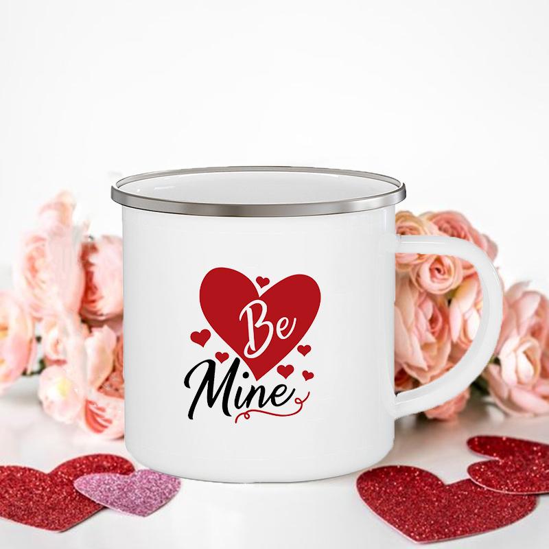 Frau/Herr Richtig Druck Paar Tassen Kreative Kaffeetasse Getränk Dessert Frühstück Milchbecher Emailletassen Henkel Trinkgeschirr Valentinstagsgeschenk