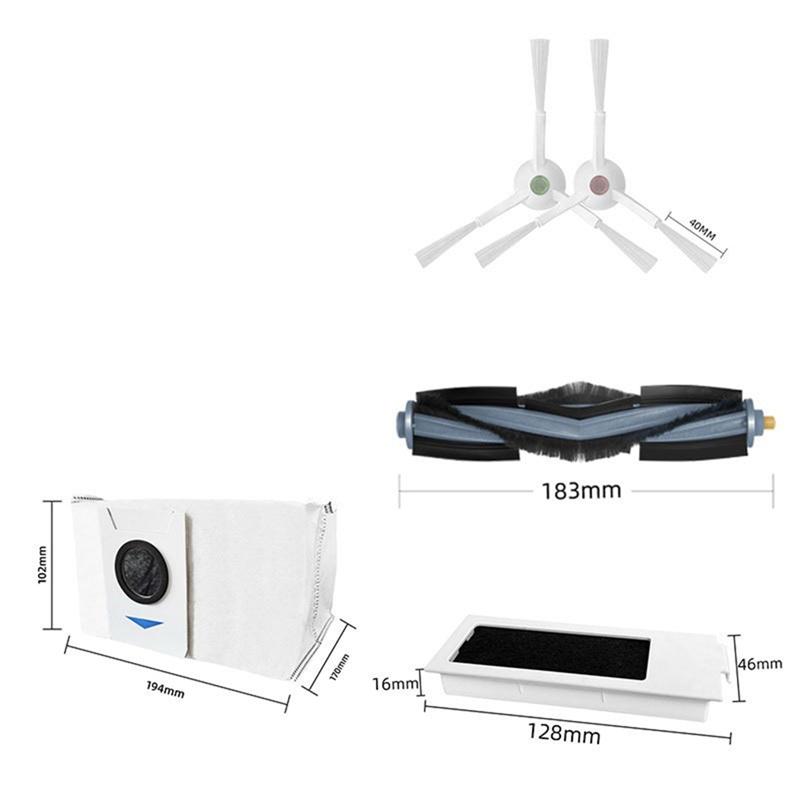 A65T-Main Side Brush Spare Parts Filter Replacement For Ecovacs Deebot T20 / T20 Max / T20 Pro