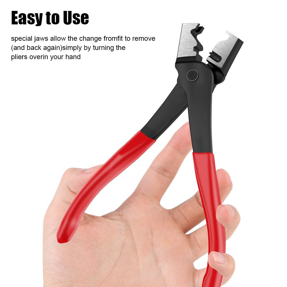 Car Hose Oil Hose Crimping Plier R Type Collar Hose Clip Clamp Pliers Car Repair Hand Tool Water Pipe Clamp