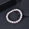 Fashion Women Natural Quartz Stone Bracelet 8mm Round Pearl Bracelet Pink Crystal Bracelets for Girls Women  Gift