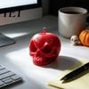 Dark Style Table Centerpieces 3D Printed Apple Skull Desktop Ornament, Gothic Halloween Decor Figurine, Creepy Decorations Creative Art Craft