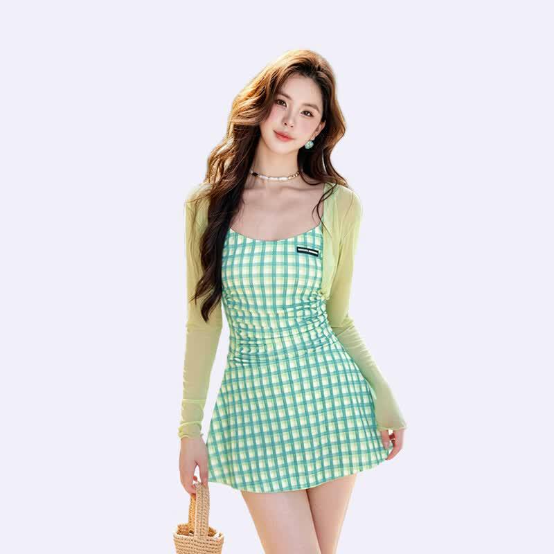 Yimeishan Women s Conservative Long-Sleeve Swimsuit L