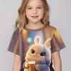 Children's Clothing Girl Clothes Short Sleeve Girl T-Shirt Kawaii Animals Print Cute Girl Top Kids Summer Clothes Girly Clothes