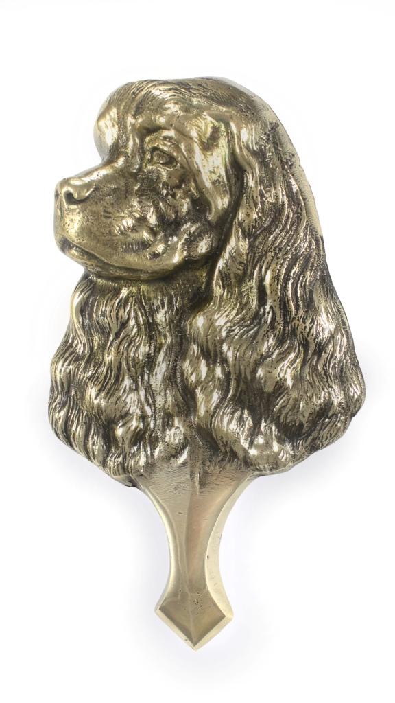 

American Cocker Spaniel, Merry Cocker - door knocker in the shape of a dog s head, brass knocker, retro door decoration by Art-Dog brand латунний