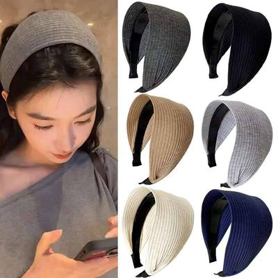 Wide Knitting Cotton Wrap Heandbnd For Women Sport Hairbands Girls Hairband Hoop Female Hair Accessories Headwear