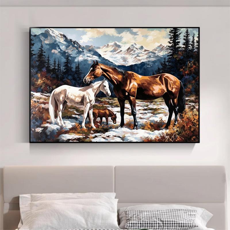 5d DIY Diamond Painting Cross Stitch Animal Horse Diamond Embroidery Mosaic Full Round Drill Home Decor Arts