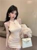New Chinese Stand-up Collar Neck Sleeveless Cheongsam Dress for Women, Small 150 High Waist and Thin Spice Girl Short Skirt