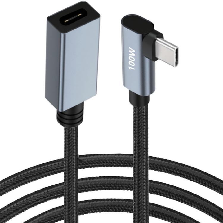 Right Angle USB C Extension Cable 90° 480Mbps USB C 2.0 Male to Female Cord