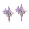 Double-star Gradient Statement Earring Hypoallergenic Stud For Women Girls