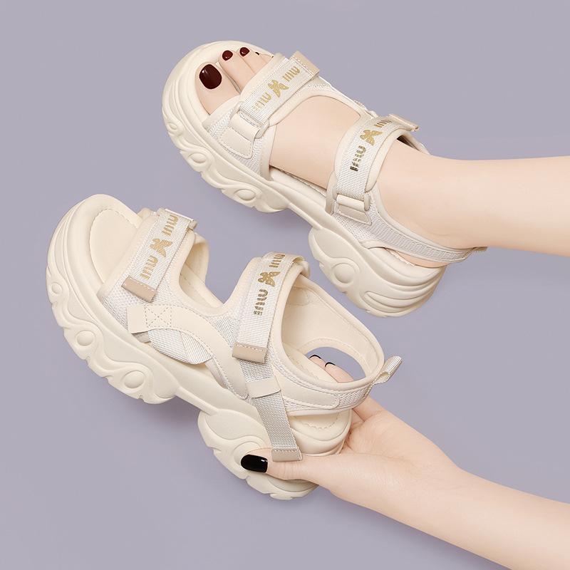 Sports sandals women's summer new versatile fashion outer wear platform casual beach Velcro shoes