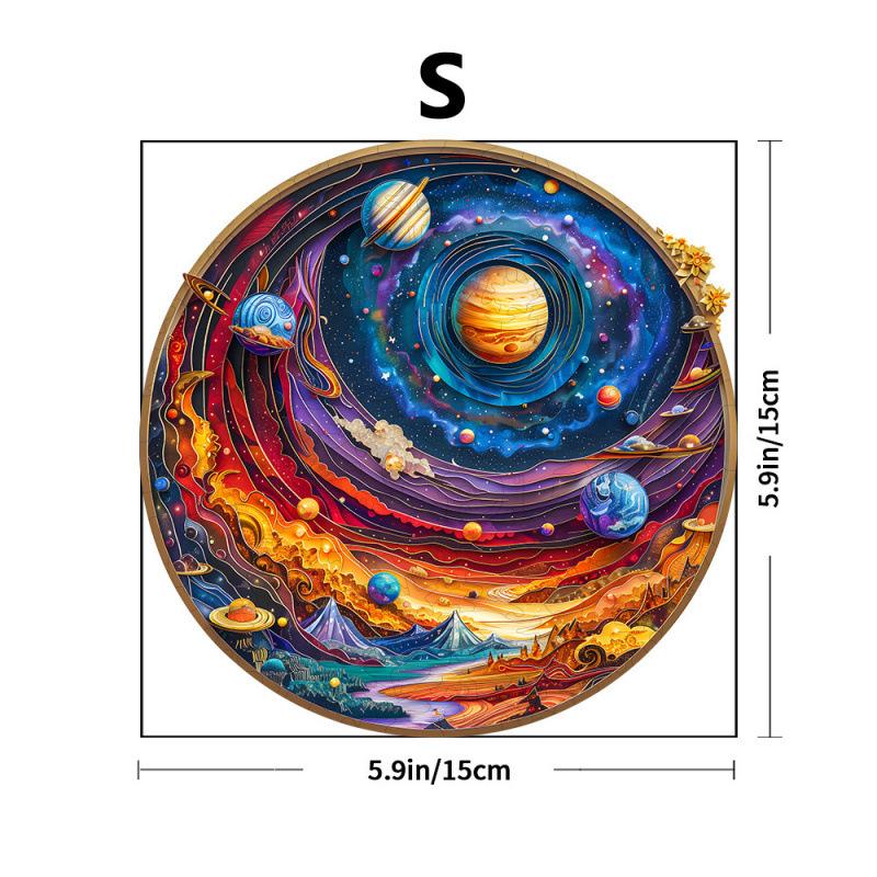 Mysterious Starry Sky Wooden Puzzle Irregular Small Animal Shape Puzzle Children'S Puzzle