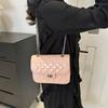 This Year's Popular Fashion Diamond Bag 2025 New Personalized Messenger Bag Women's Trend Fashion Portable Shoulder Small Square Bag