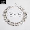 Letter Splicing Collarbone Chain European and American Style Geometric Rectangular Necklace Necklace Necklace Jewelry Women